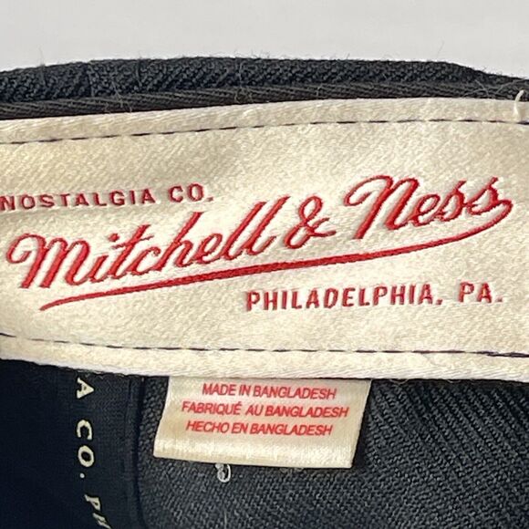 NY KNICKS Mitchell & Ness Snapback Hat Black Blue New York NBA Basketball Cap - Picture 8 of 12